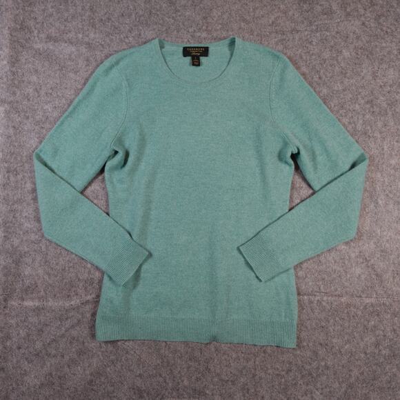 Charter Club Sweater Womens Small Cashmere V-Neck Luxe Luxury Soft Knit Green - Picture 1 of 8